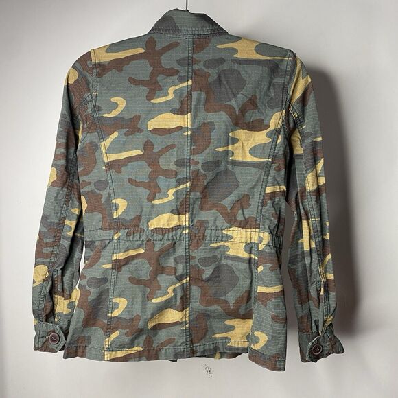 Madewell Outbound Camo Jacket Women's XS Green Brown Button Army Military A8307 - Picture 7 of 7